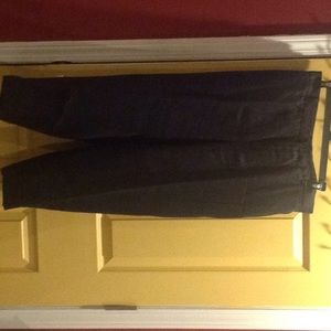 Lauren by Ralph Lauren Black Linen.Capri Pant